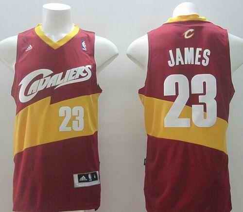 New Revolution 30 Cavaliers #23 LeBron James Red Stitched NBA Jersey