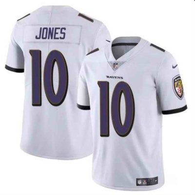 Youth Baltimore Ravens #10 Emory Jones White Vapor Limited Football Jersey