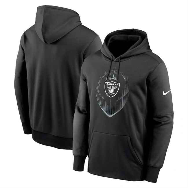 Men's Las Vegas Raiders Black Icon Performance Pullover Hoodie