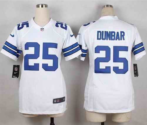 Nike Cowboys #25 Lance Dunbar White Youth Stitched NFL Elite Jersey