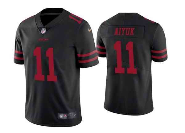 Men's San Francisco 49ers #11 Brandon Aiyuk Black Vapor Untouchable Limited Stitched Jersey