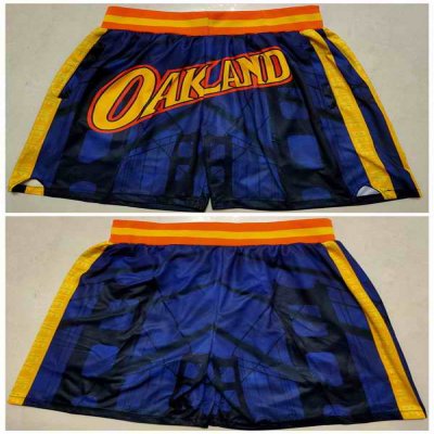 Men's Golden State Warriors Navy Shorts(Run Small)