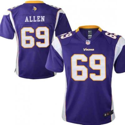 Men's Minnesota Vikings #69 Jared Allen Purple Stitched NFL Jersey