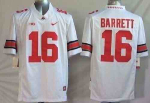 Buckeyes #16 J. T. Barrett White Stitched Youth NCAA Jersey