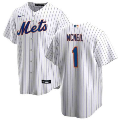 Men's New York Mets #1 Jeff McNeil White Cool Base Stitched Jersey