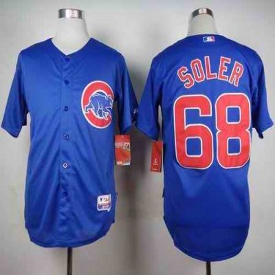 Cubs #68 Jorge Soler Blue Alternate Cool Base Stitched MLB Jersey