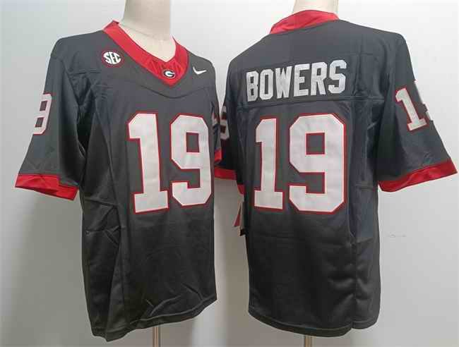 Georgia Bulldogs #19 Brock Bowers Black Stitched Jersey