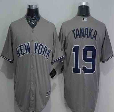 Yankees #19 Masahiro Tanaka Grey New Cool Base Stitched MLB Jersey