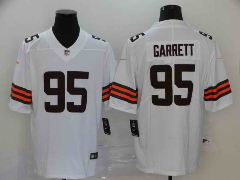 Men's Cleveland Browns #95 Myles Garrett New White Vapor Untouchable Limited Stitched Jersey