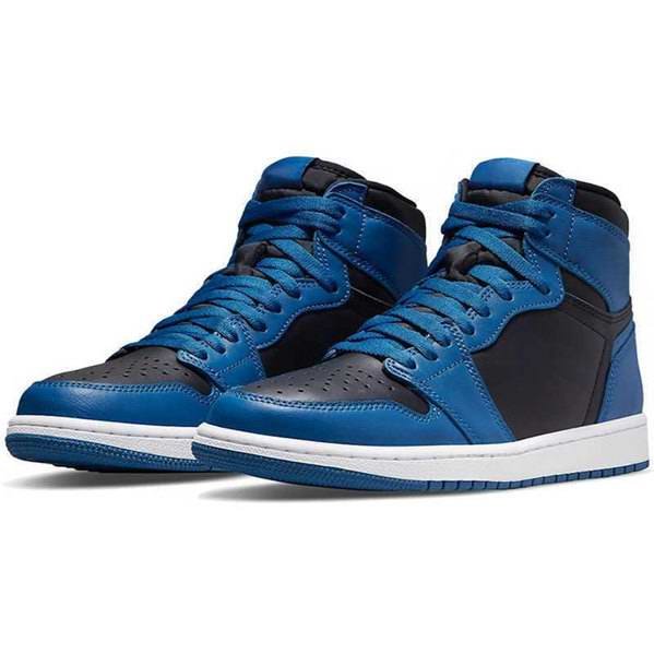 Men's Running Weapon Air Jordan 1 Blue Black Shoes 306