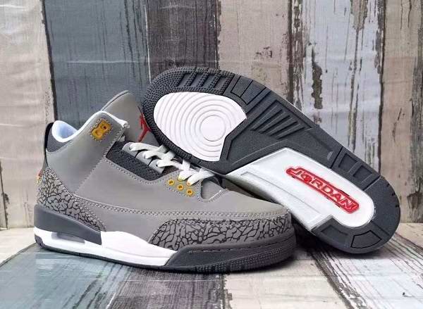 Men's Running weapon Air Jordan 3 Grey Shoes 033