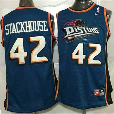 Revolution 30 Pistons #6 Josh Smith Blue Stitched NBA Jersey