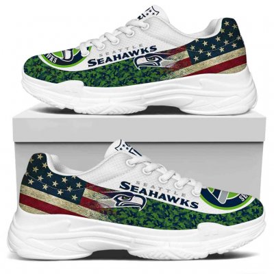 Men's Seattle Seahawks Edition Chunky Sneakers With Line 004