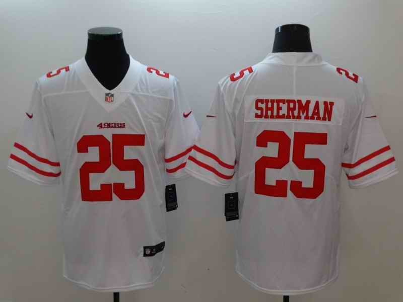 Men's San Francisco 49ers #25 Richard Sherman White Vapor Untouchable Limited Stitched NFL Jersey