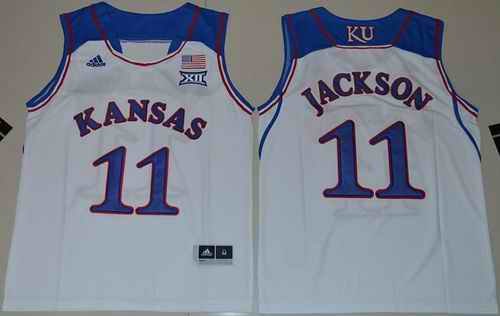 Jayhawks #11 Josh Jackson White Basketball Stitched Youth NCAA Jersey