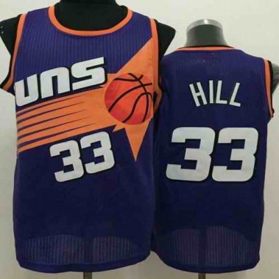 Suns #33 Grant Hill Purple Throwback Stitched NBA Jersey