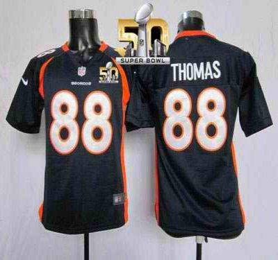 Nike Broncos #88 Demaryius Thomas Blue Alternate Super Bowl 50 Youth Stitched NFL Elite Jersey