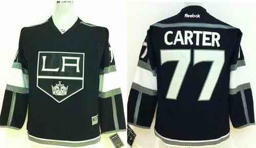 Kings #77 Jeff Carter Black Home Stitched Youth NHL Jersey