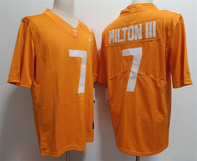 Men's Tennessee Volunteers Irish #7 Joe Milton III Orange F.U.S.E Stitched Jersey