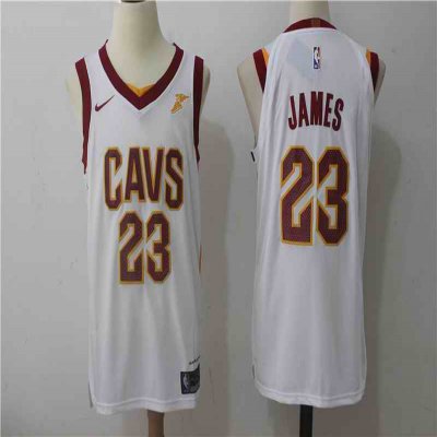 Men's Nike Cleveland Cavaliers #23 LeBron James White Stitched NBA Jersey