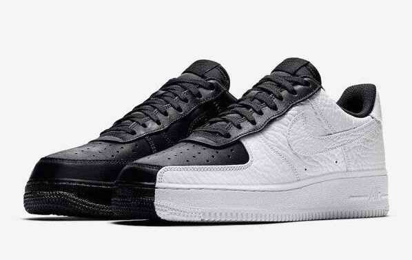 Men's Air Force 1 Black/White Split Shoes 0154