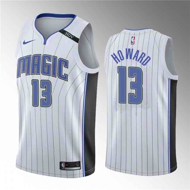 Men's Orlando Magic #13 Jett Howard White 2023 Draft Association Edition Stitched Basketball Jersey