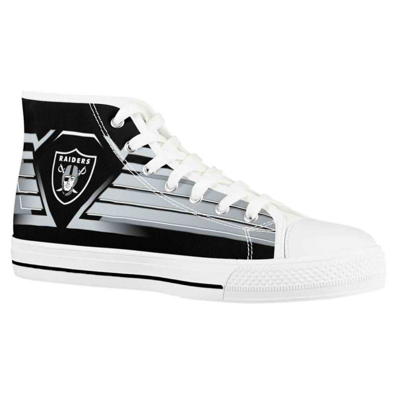 Women's Las Vegas Raiders High Top Canvas Sneakers 003