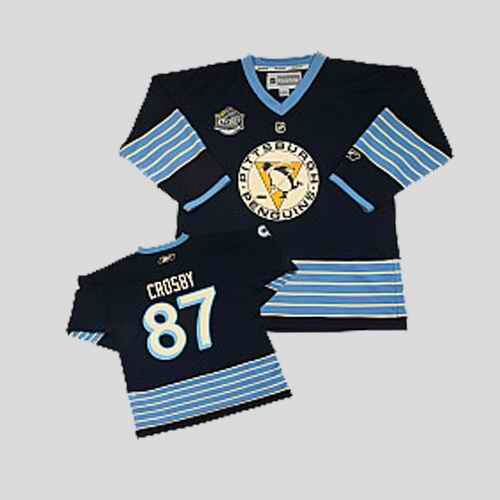 Penguins #87 Sidney Crosby 2011 Winter Classic Vintage Stitched Dark Blue Youth NHL Jersey