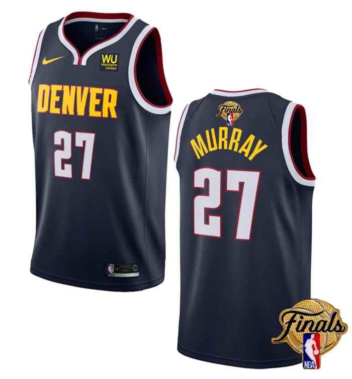 Men's Denver Nuggets #27 Jamal Murray Navy 2023 Finals Icon Edition Stitched Basketball Jersey