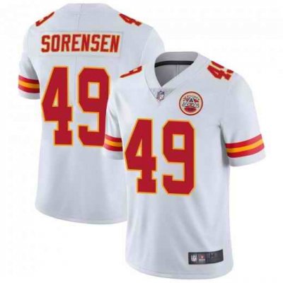 Men's Kansas City Chiefs #49 Daniel Sorensen White Vapor Untouchable Limited Stitched NFL Jersey