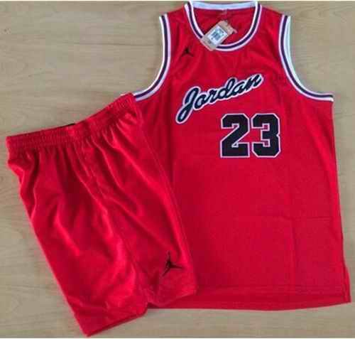 Bulls #23 Michael Jordan Red Anniversary A Set Stitched NBA Jersey