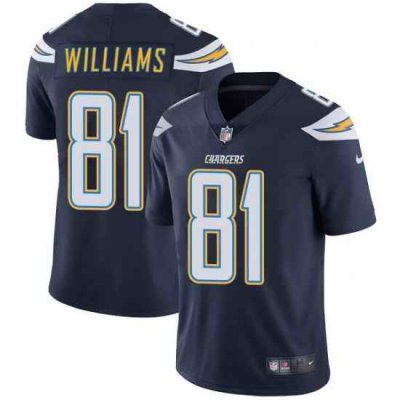 Men's Los Angeles Chargers #81 Mike Williams Navy Blue Vapor Untouchable Limited Stitched NFL Jersey