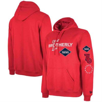 Men's Philadelphia 76ers Red 2023/24 City Edition Pullover Hoodie