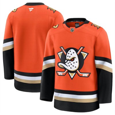 Men's Anaheim Ducks Blank Orange 2024-25 Home Stitched Hockey Jersey