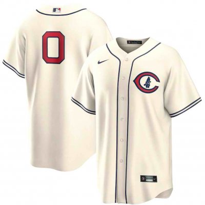 Men's Chicago Cubs #0 Marcus Stroman 2022 Cream Field of Dreams Cool Base Stitched Baseball Jersey