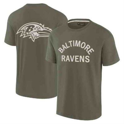 Men's Baltimore Ravens Olive Elements Super Soft Short Sleeve T-Shirt