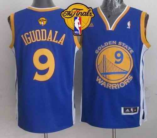 Revolution 30 Warriors #9 Andre Iguodala Blue The Finals Patch Stitched NBA Jersey