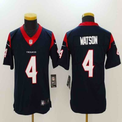 Youth Houston Texans #4 Deshaun Watson Navy Blue Team Color Vapor Untouchable Limited Stitched NFL Jersey