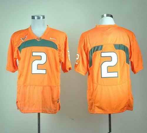 Hurricanes #2 Orange Stitched NCAA Jerseys