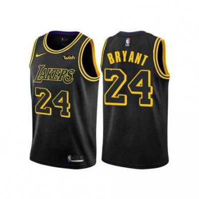 Men's Los Angeles Lakers #24 Kobe Bryant Black Stitched NBA Jersey