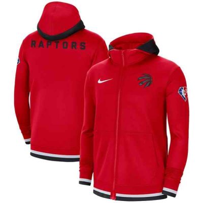 Men's Toronto Raptors Red 75th Anniversary Performance Showtime Full-Zip Hoodie Jacket