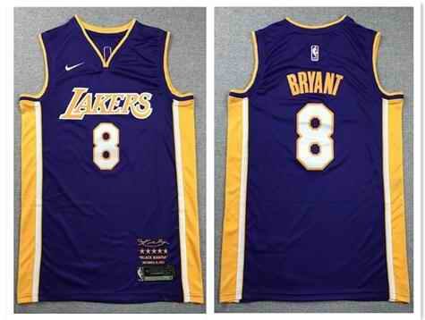 Men's Los Angeles Lakers #8 Kobe Bryant Purple Stitched NBA Jersey