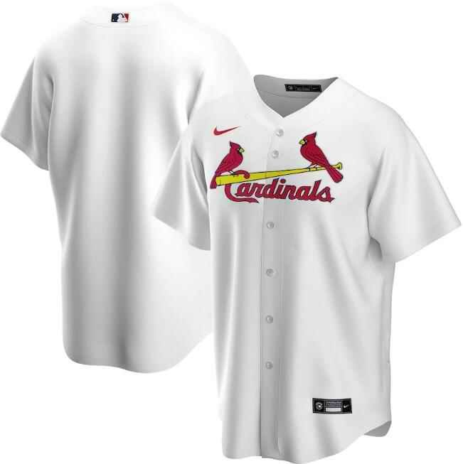 Men's St. Louis Cardinals Blank White Cool Base Stitched Jersey