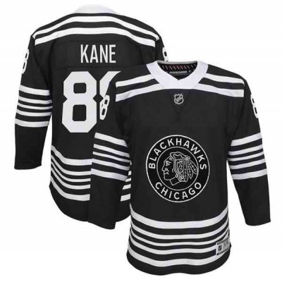 Youth Chicago Blackhawks #88 Patrick Kane Black Stitched Jersey