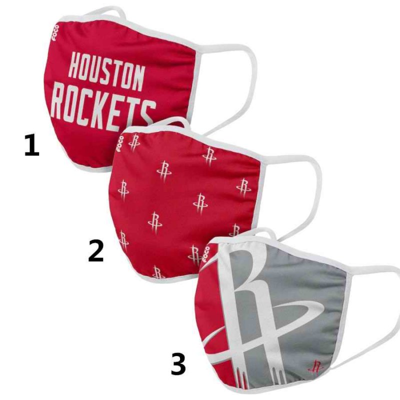 Houston Rockets Sports Face Mask 001 Filter Pm2.5 (Pls check description for details)