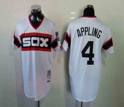 Mitchell And Ness 1983 White Sox #4 Luke Appling White Throwback Stitched MLB Jersey