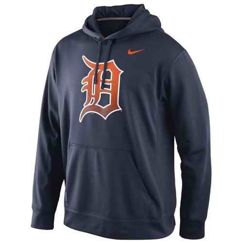 Detroit Tigers Nike Logo Performance Navy Blue MLB Hoodie