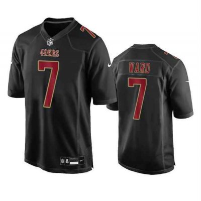 Men's San Francisco 49ers #7 Charvarius Ward Black Fashion Limited Stitched Football Game Jersey