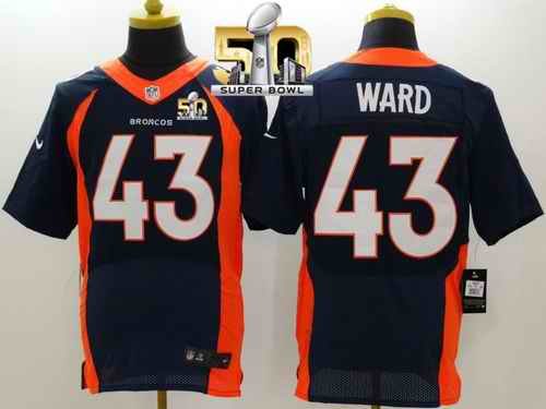 Nike Broncos #43 T.J. Ward Navy Blue Alternate Super Bowl 50 Men's Stitched NFL New Elite Jersey