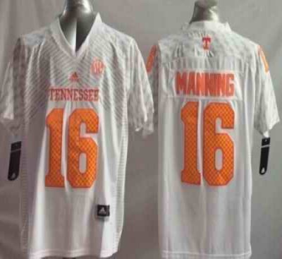 Vols #16 Peyton Manning White Stitched Youth NCAA Jersey